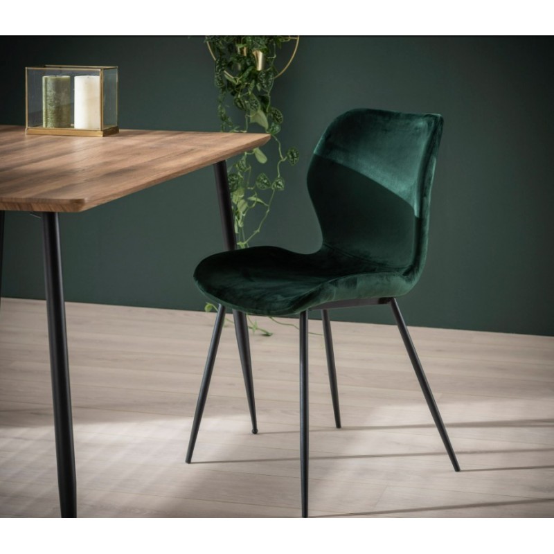 ZI Aria Chair Green velvet round tube VPE4